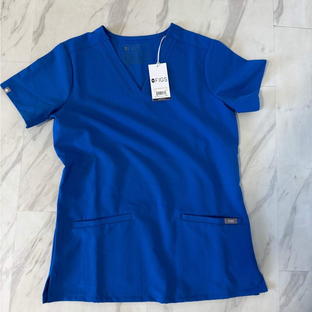 Figs Women’s V-Neck Scrub Top in Royal Blue *Firm Price* Brand New